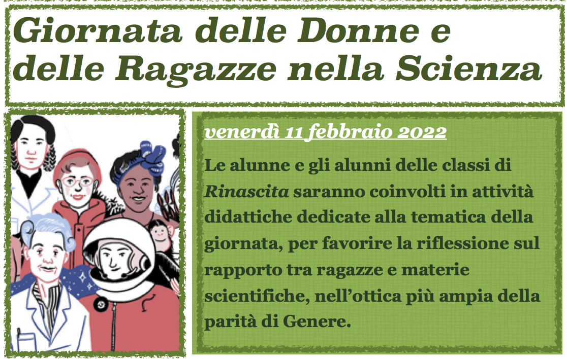 Giornata delle Donne e delle Ragazze nella scienza - 11 Febbraio 2022